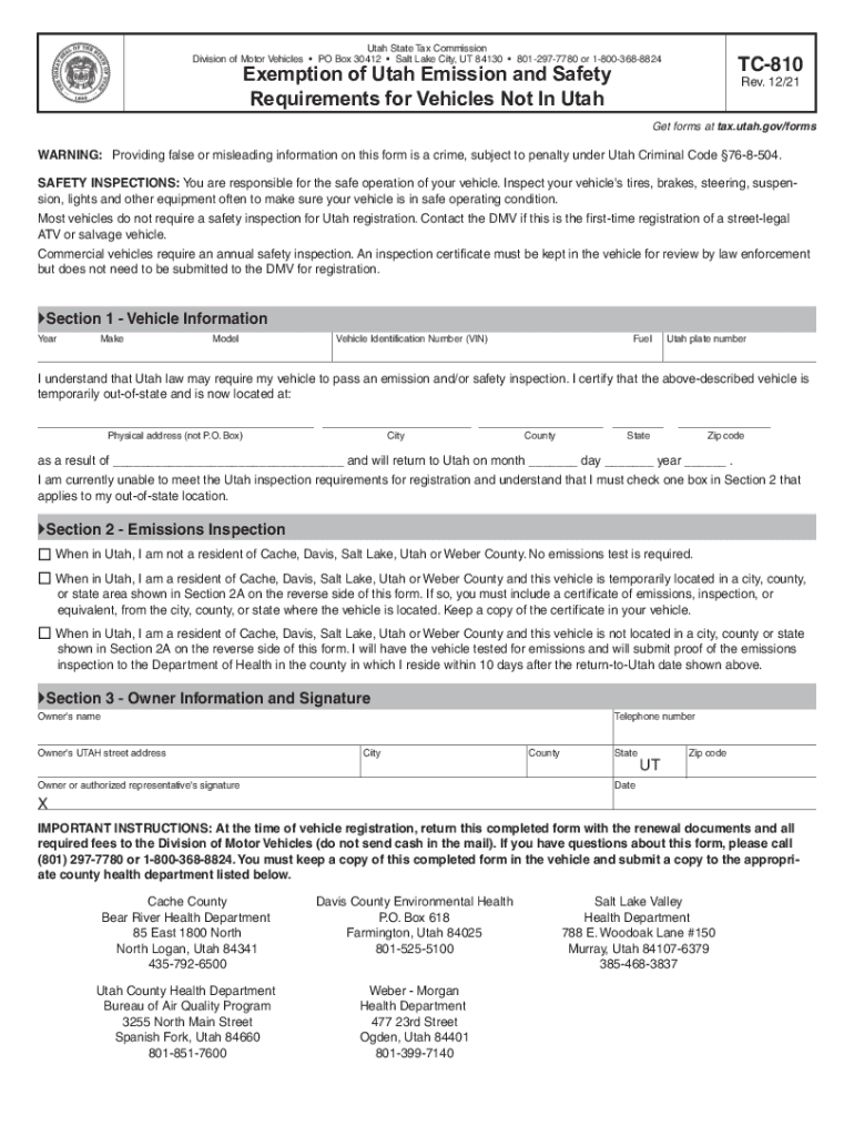  Tc 843 PDF Clear Form Utah State Tax Commission TC 843 2021-2024