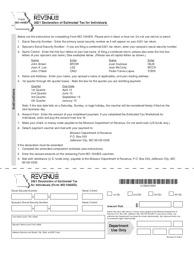 Estimated Tax Individuals  Form