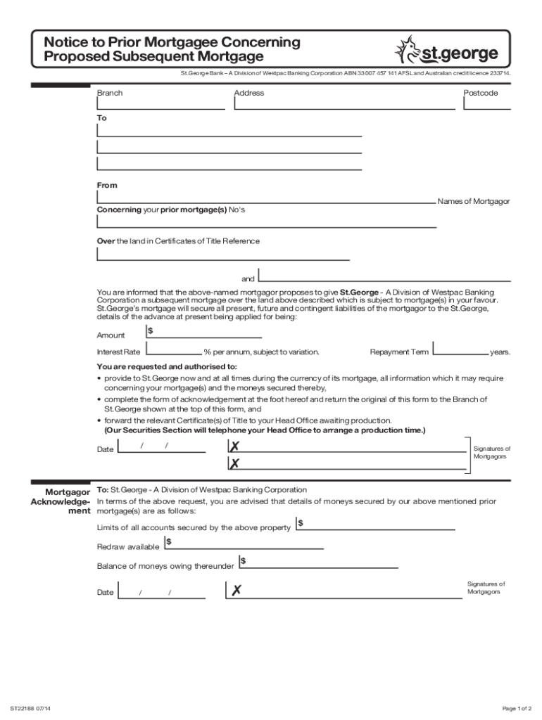 St George Discharge Form