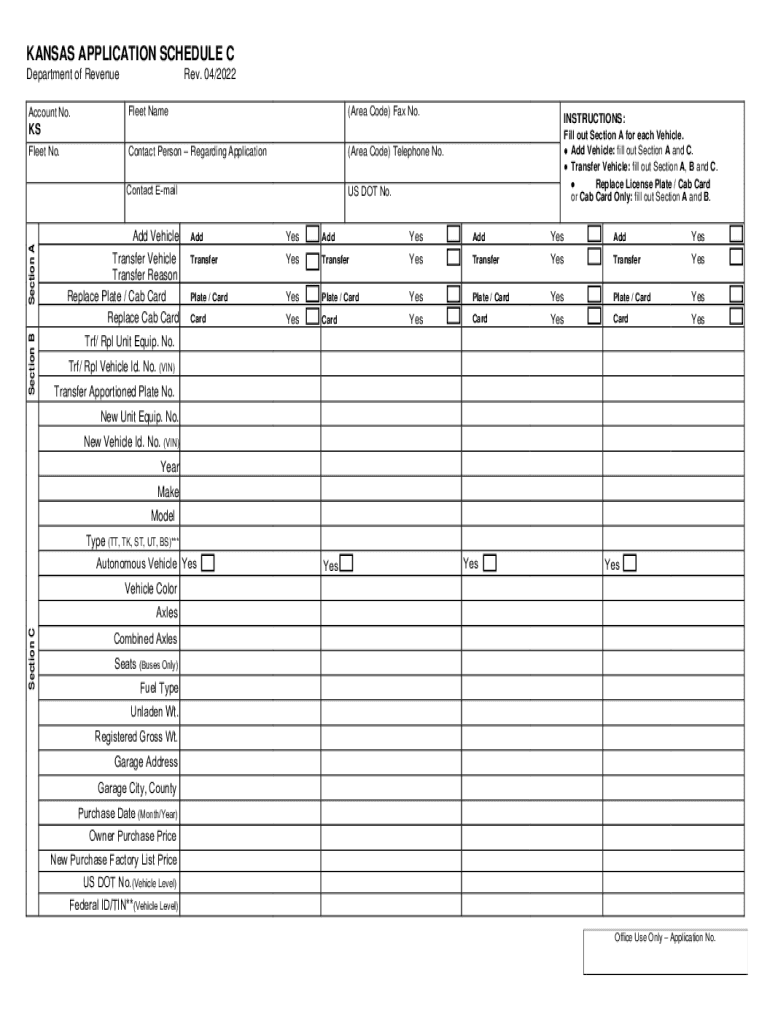  WI IRP Application Schedule a MV2914 WI IRP Application Schedule a 2022-2024