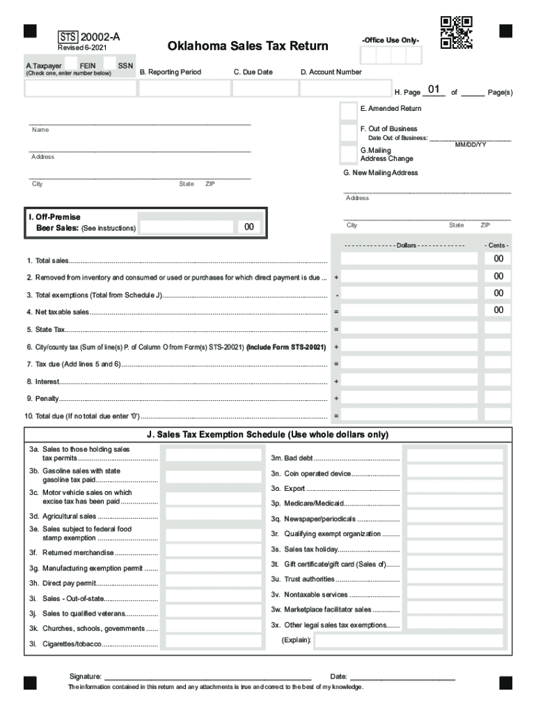  Oklahoma Sales Tax Form Fill Online, Printable, Fillable 2021-2024