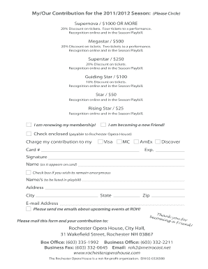 A Printable Friends Form Rochester Opera House
