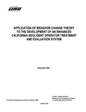 Application of Behavior Change Theory to the Development Apps Dmv Ca  Form