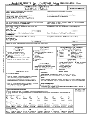 Case 211 Bk 29615 TD  Form