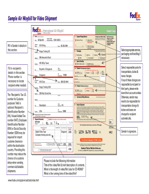 Iata 023 Air Waybill  Form