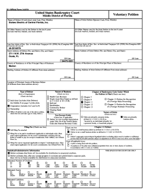 OfficialDirector&#039;s Bankruptcy Forms Southern District of Florida