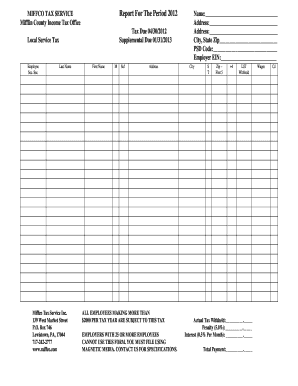 Mifflin County Local Tax Forms