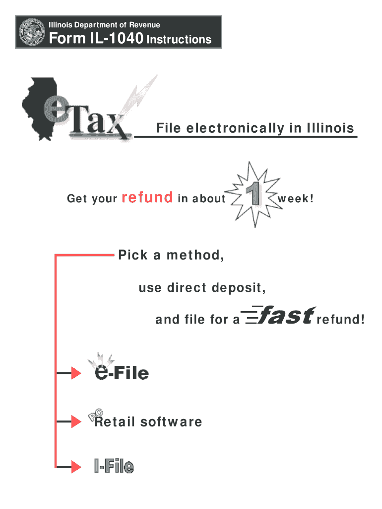 IL 1040 Instructions Illinois Department of Revenue State of  Form