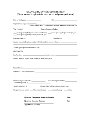 GRANT APPLICATION COVER SHEET Please Submit 3 Copies of the Knightfoundationmi  Form