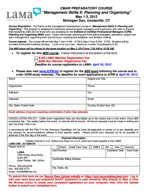 Management Skills II Planning and Organizing  Form