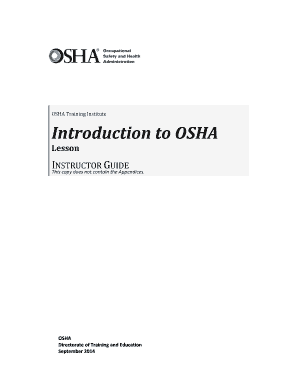 Introduction to OSHA Lesson  Form