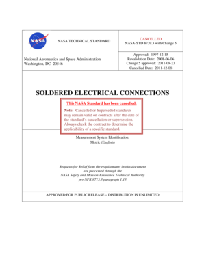 SOLDERED ELECTRICAL CONNECTIONS NASA Headquarters Hq Nasa  Form