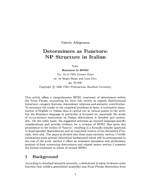 Cally Conform to the Language Adopted by Pollard &amp;amp Sag 1987, , Which is Inspired by Situation