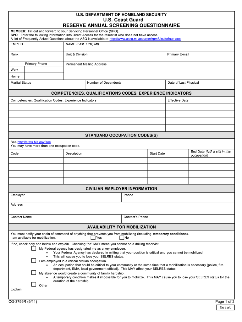 Reserve Form