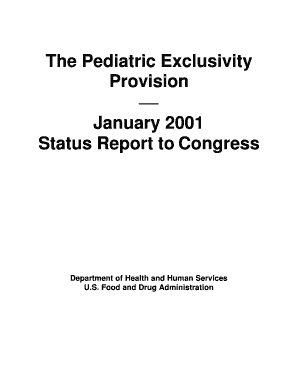 The Pediatric Exclusivity  Form