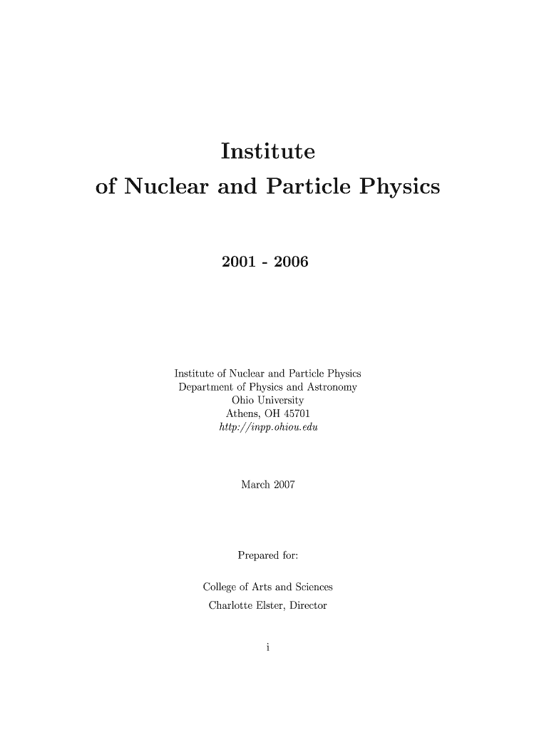 Of Nuclear and Particle Physics  Form