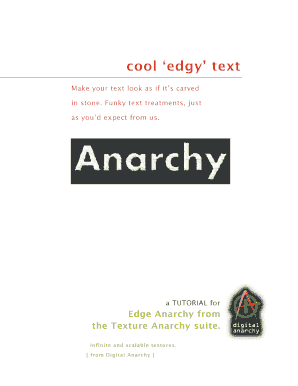 Cool Edgy Text Digital Anarchy  Form