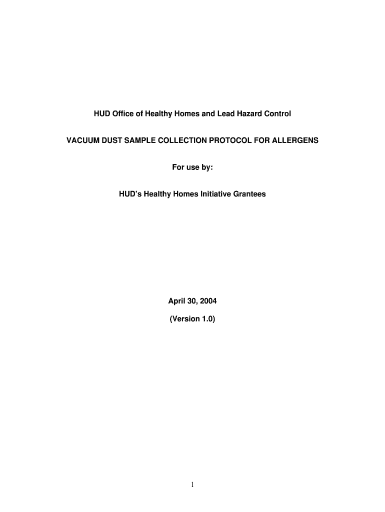 HUD Office of Healthy Homes and Lead Hazard Control Hud  Form