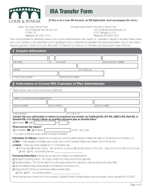 Mail to the Cook &amp; Bynum Fund  Form