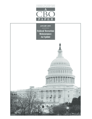 CBO Federal Terrorism Reinsurance an Update Congressional Cbo  Form