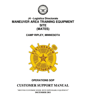 Customer Support Manual 30Nov2011 Minnesota National Guard Minnesotanationalguard  Form