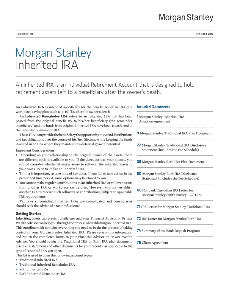  Morgan Stanly Ira Form 2012-2024