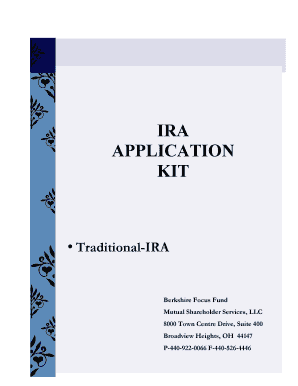 IRA Application Kit Berkshire Funds  Form