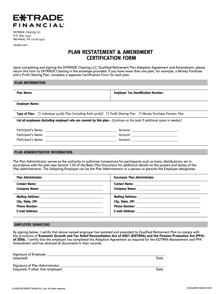 Egtrra Restatement Certification Forms