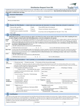 Distribution Request from IRA Clarity Wealth Development  Form