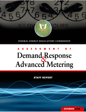 Assessment of Demand Response and Advance Metering Staff Report Assessment of Demand Response and Advance Metering Staff Report  Form