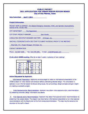 UDRB Application Public Projects 040811 FireStaEngineGeneratorsHVACSprinkler PdfMachine from Broadgun Software, Http Dmgov  Form