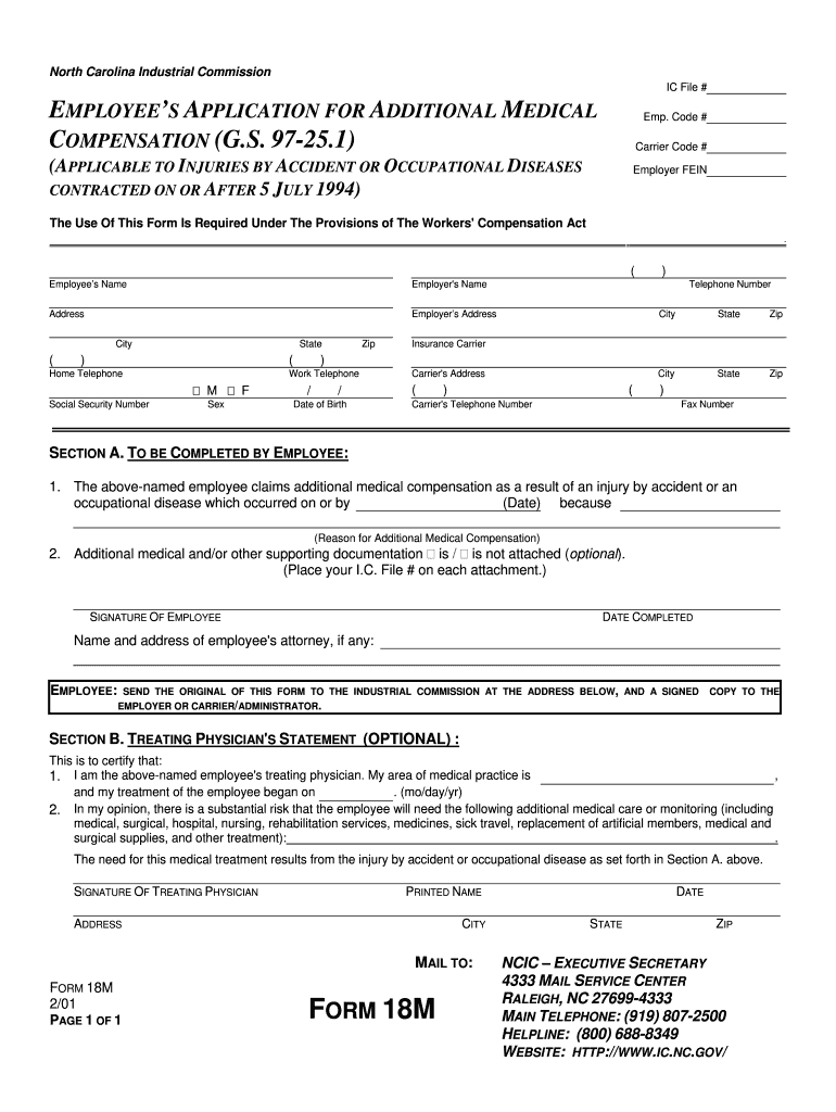 Get and Sign Form 18m 2001-2022