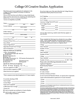 Ucsb Ccs Letter of Intent Example  Form