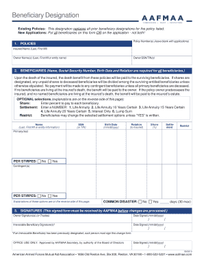 Aafmaa Beneficiary Change Form