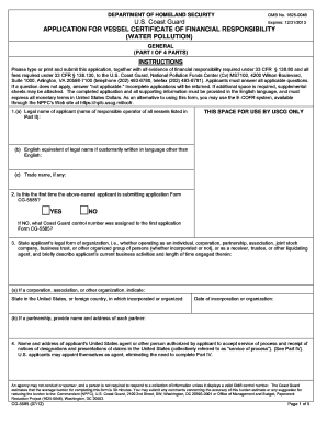  Certificate of Financial Responsibility 2012