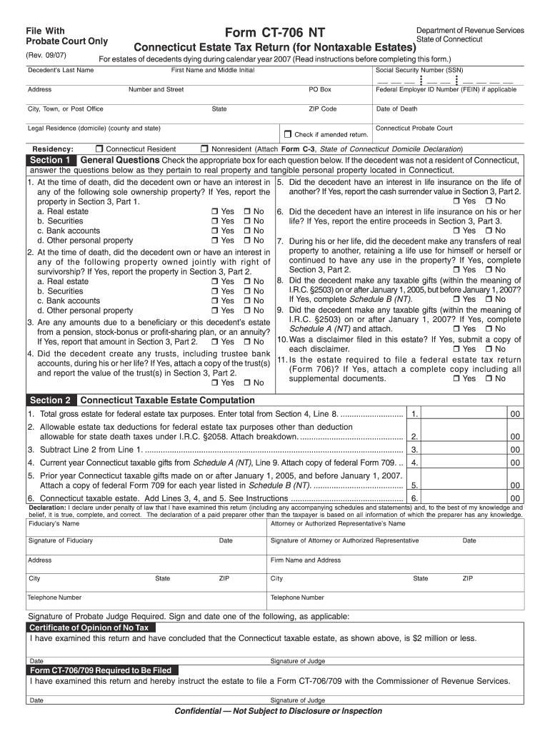  Ct 706 Nt Form 2020