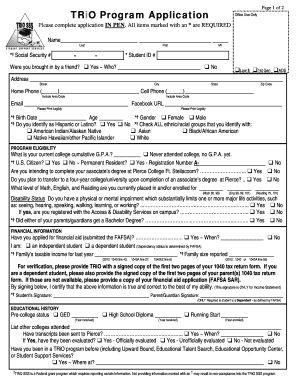  TRiO Program Application Pierce College Ctc Edu Pierce Ctc 2013