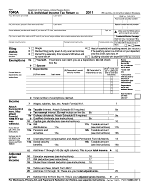 1040a Facts Form