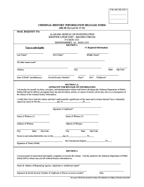 Abi Background Check  Form