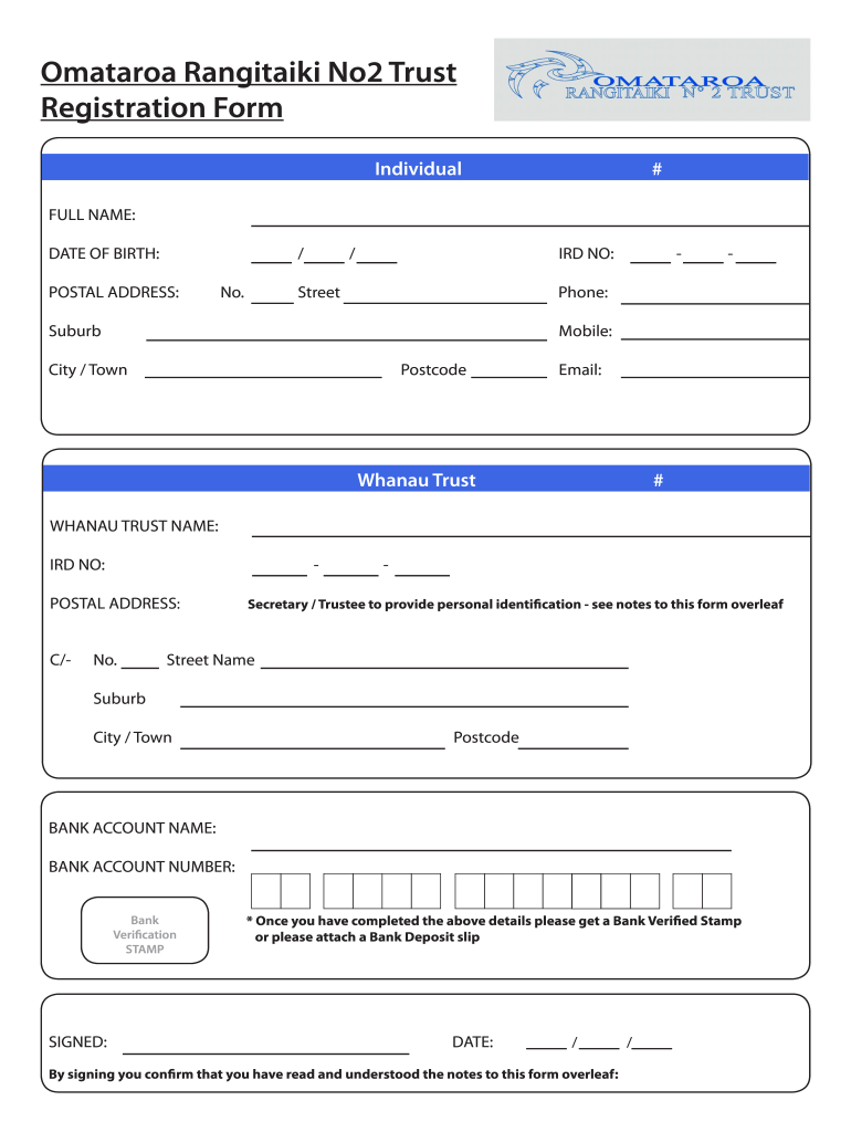 Omataroa Rangitaiki  Form