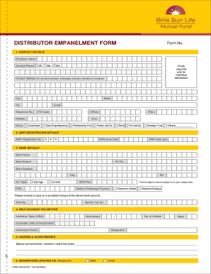 Aditya Birla Mutual Fund Empanelment  Form