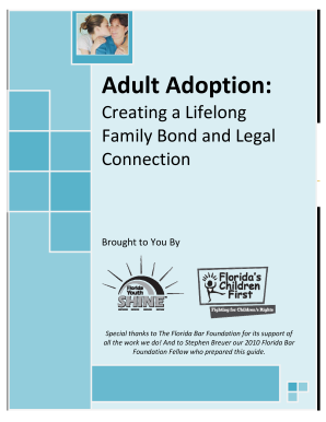  Family Law Adult Adoption in Fl Forms 2011-2024