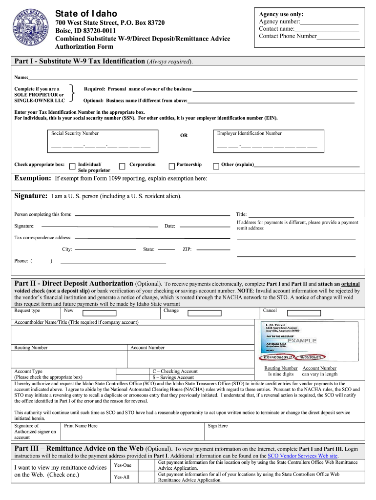 Get and Sign W 9 Idaho  Form