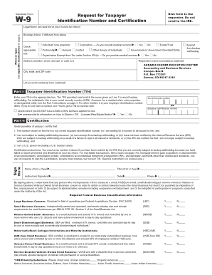 AHEC W9 Indd Auraria Higher Education Center Ahec  Form