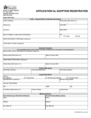 Adoption Papers Template  Form