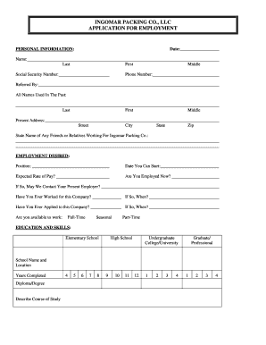 Ingomar Application Form