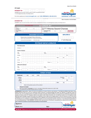 Home Again Registration Form