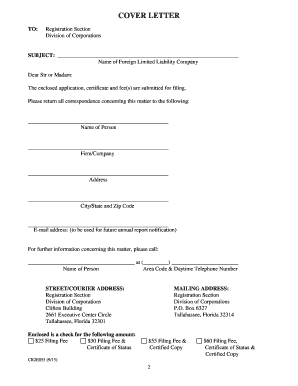 Sunbiz  Form