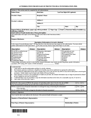 Overland Park Regional Medical Records  Form