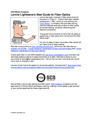 Foa Reference Guide to Fiber Optics PDF Download  Form